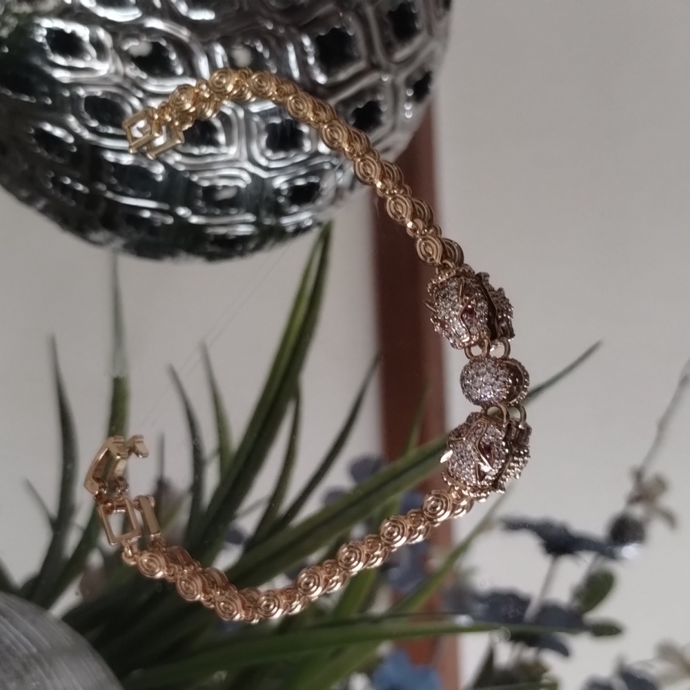 Panther bracelet in 14K rose gold plated